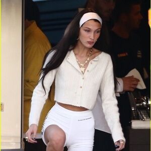 Musier Paris Amanda Cropped Cable Knit Cardigan